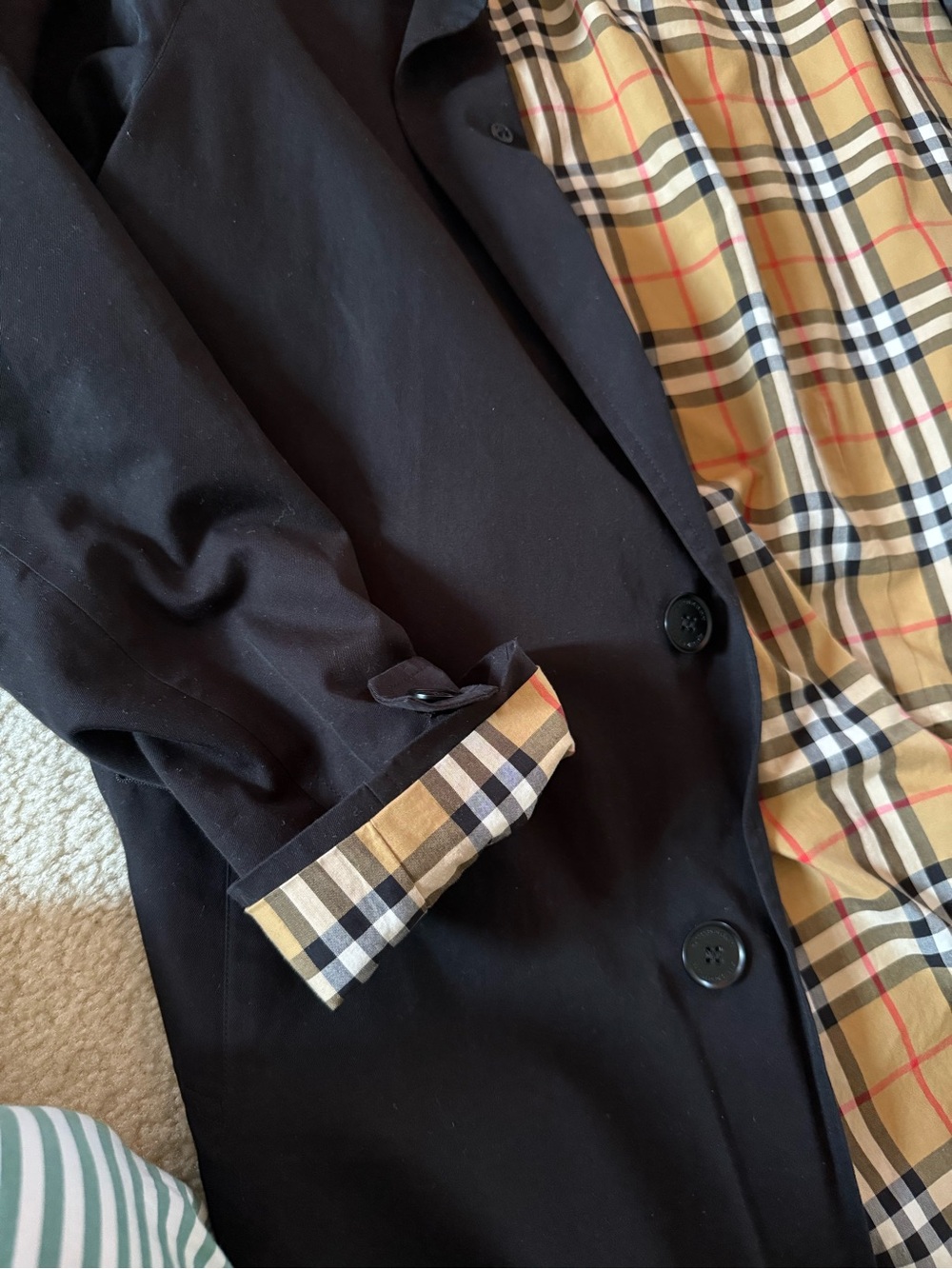 Burberry men's camden car coat gabardine size 50 - Picture 5 of 5